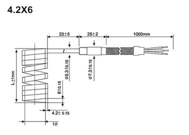 Nozzle heater for hot runner 4.2X6|Nozzle heater with thermocople|Nozzle heater band