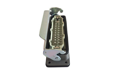 China hot runner connector 24 pin box 1 lever housing HE-024-M&H24B-HB-1L,Industrial heavy duty connnector