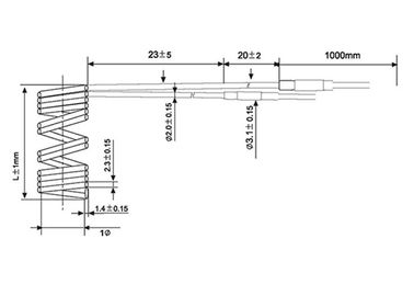 Hot runner electric heater coil heaters flat section 1.4X2.3 round pipe2.0 black color export to globle market