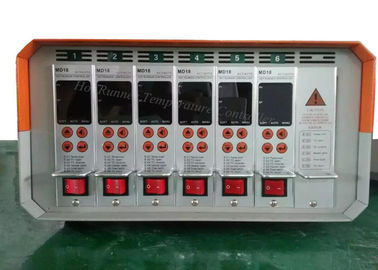 6Zone high accuracy hot runner controller manufacturer |MD18 hot runner controllers with cable, Orange Color