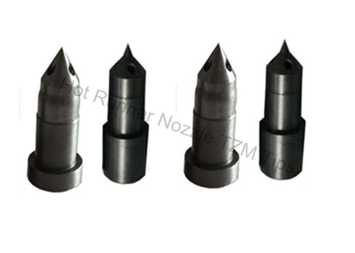 Custom hot runner nozzle tips TZM or BE-CU make as drawing or sample|Hot runner parts processing