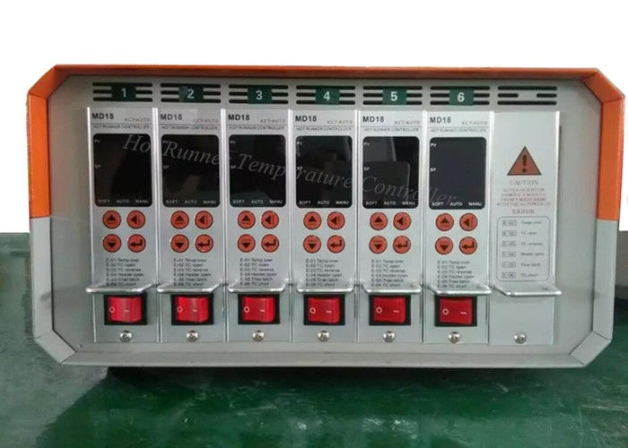 6Zone high accuracy hot runner controller manufacturer |MD18 hot runner controllers with cable, Orange Color